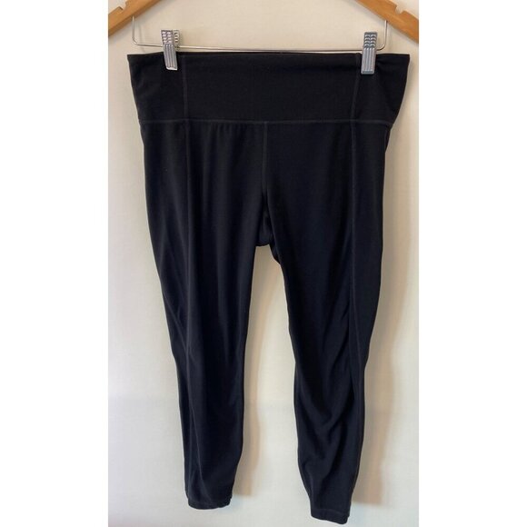 Athleta Black Capri Leggings M Nylon & Lycra Womens Activewear - Picture 2 of 5